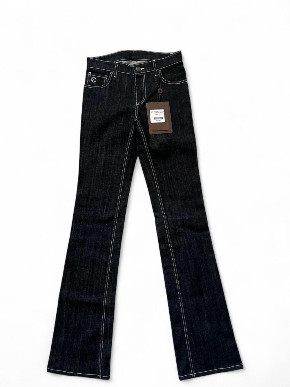 Louis Vuitton Denim Jeans NWT Bootcut Flare Vintage 2000s Sz 34 Black Y2K